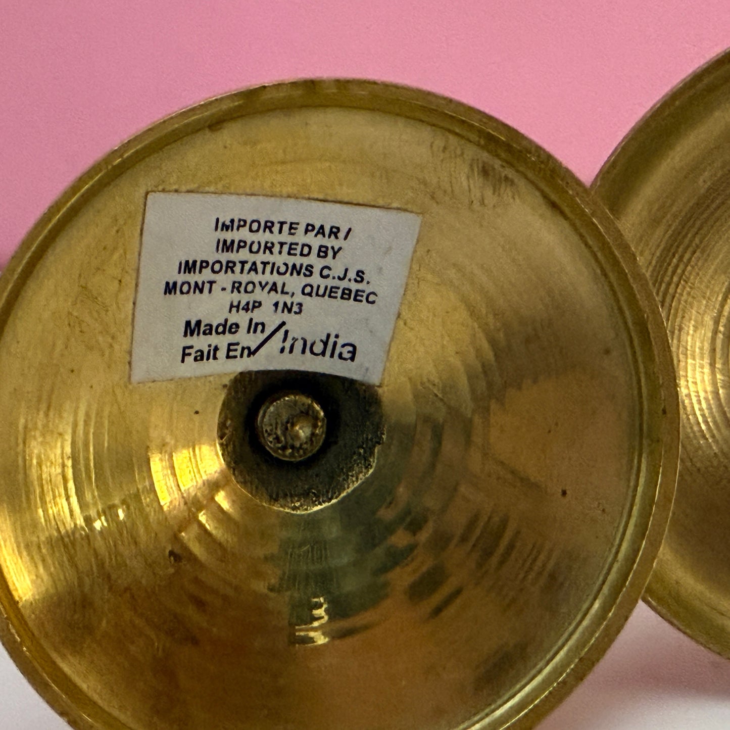 Vintage Brass Candle Holders Set of 3 Made in India Small Brass Candlesticks