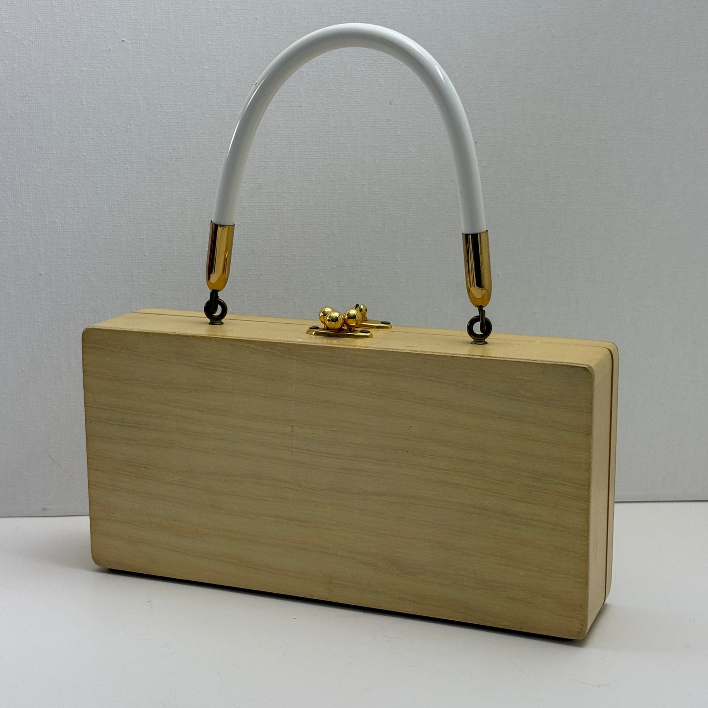 Vintage Enid Collins Box Bag Wooden Handbag Purse Turtle Design Texas