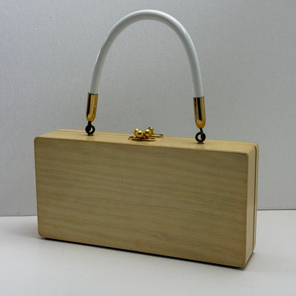 Vintage Enid Collins Box Bag Wooden Handbag Purse Turtle Design Texas