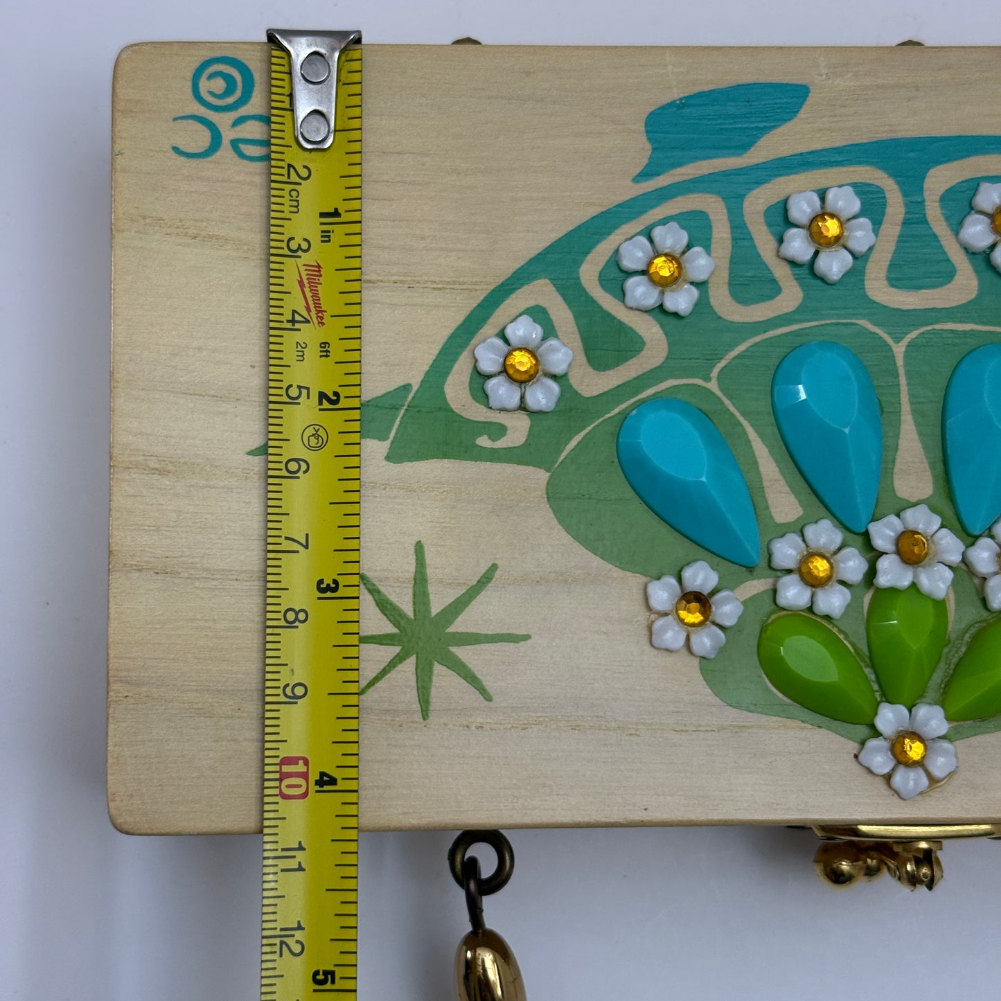 Vintage Enid Collins Box Bag Wooden Handbag Purse Turtle Design Texas